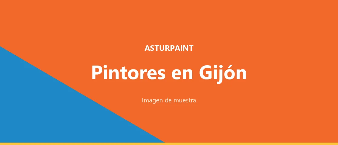 Pintores profesionales trabajando en un edificio de Gijón, Asturias